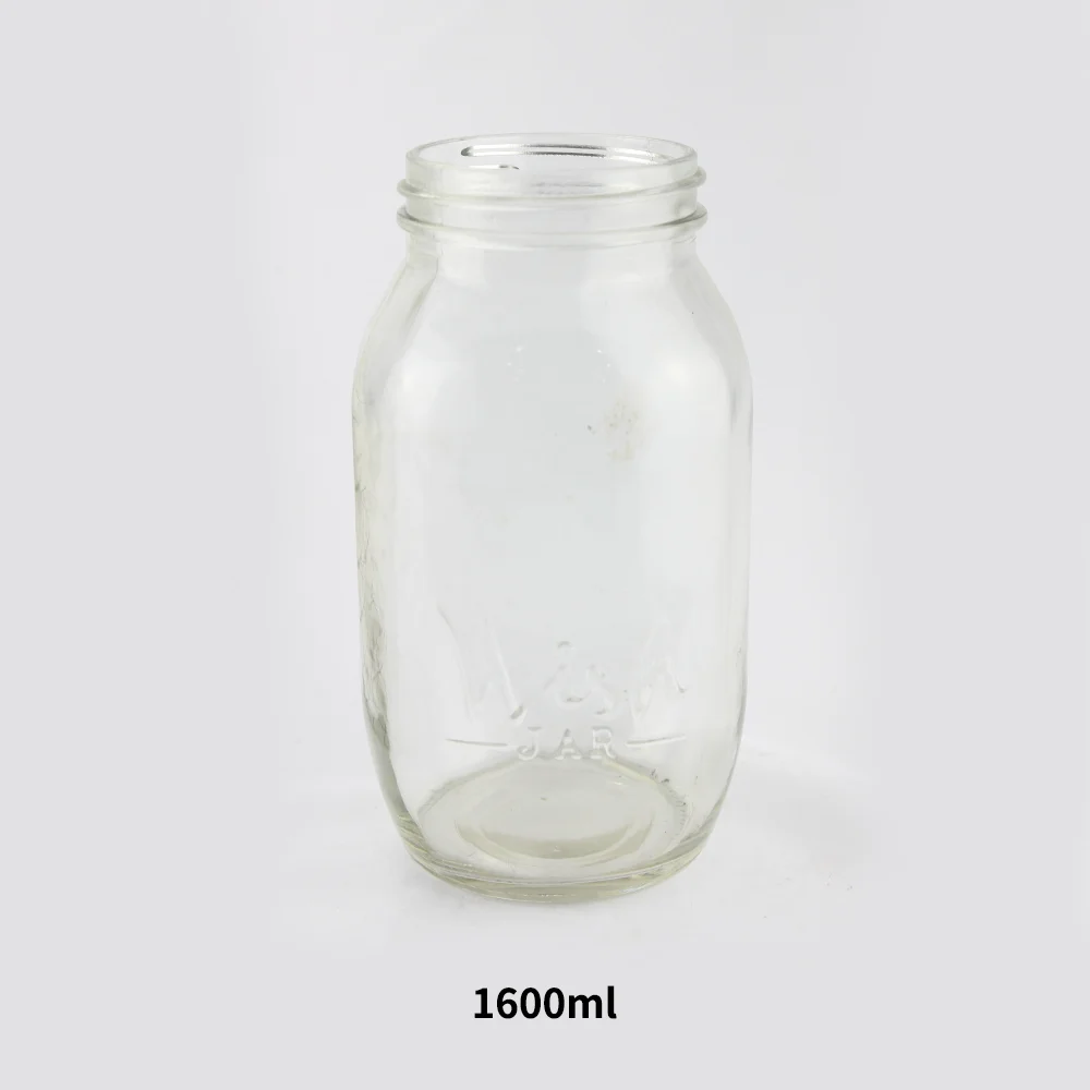 Clear glass jar shown as a visual reference for a glass packaging decoration brief