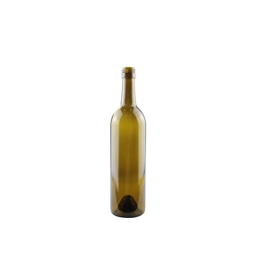 Tall glass bottle shown as a visual reference for a custom spirits packaging brief